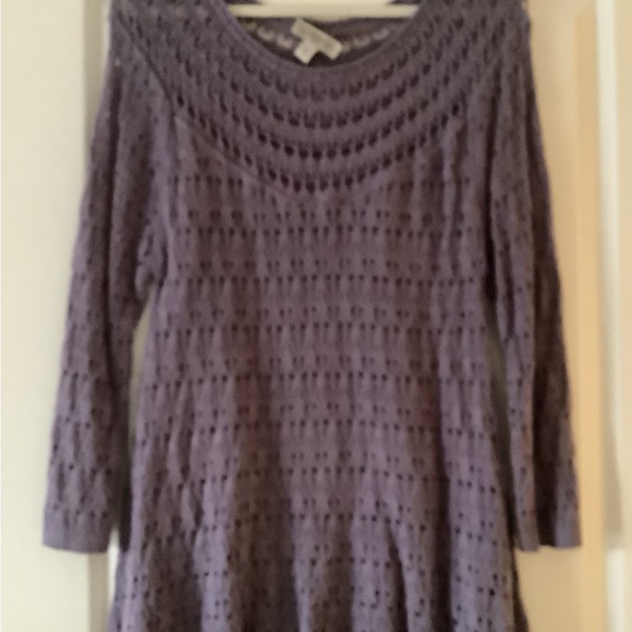 Vintage America crocheted sweater purple nice pattern size Med 💕 - Picture 4 of 11